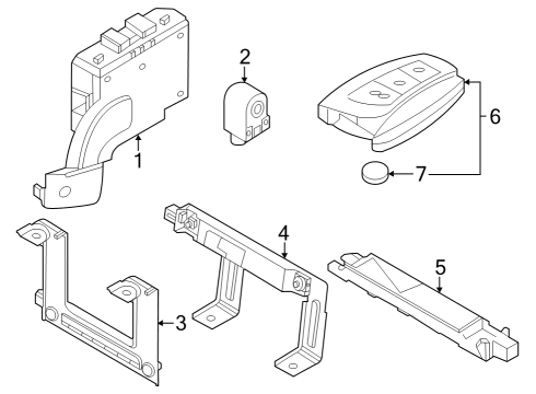 Keyless Entry Components Antenna Assy-Smartke Diagram for 95460CN100