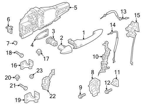 Lock & Hardware Screw-TORX Head Diagram for 6510340AA