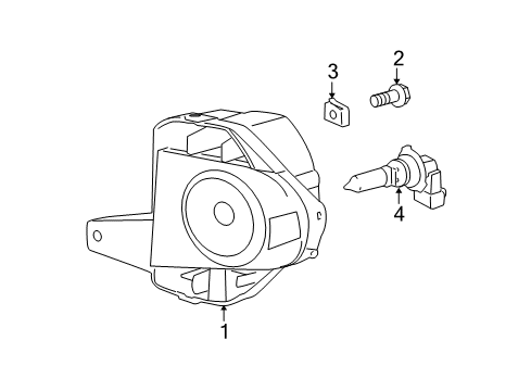 2012 Lexus ES350 Fog Lamps Lamp Unit, Fog Lamp, LH Diagram for 8122133220