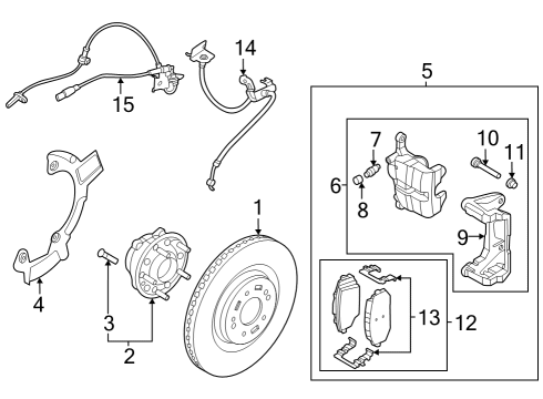 Brake Components PAD KIT-REAR DISC BRAKE Diagram for 58302GIA05