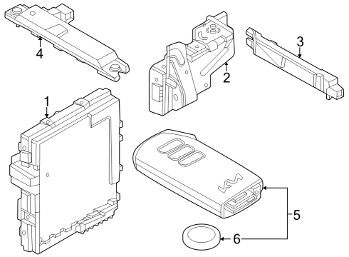 Keyless Entry Components Antenna Assy-Smartke Diagram for 95460BV200