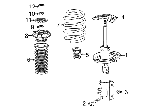 2018 Chevrolet Trax Struts & Components - Front SPRING-FRT COIL Diagram for 42673786