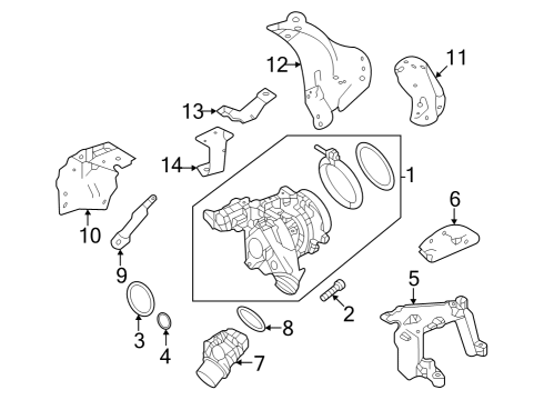 Turbocharger & Components BOLT-WASHER (8X14) Diagram for 90015RPYG00