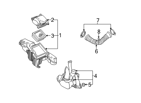1995 Chevrolet Cavalier Filters Air Outlet Duct Diagram for 24574643