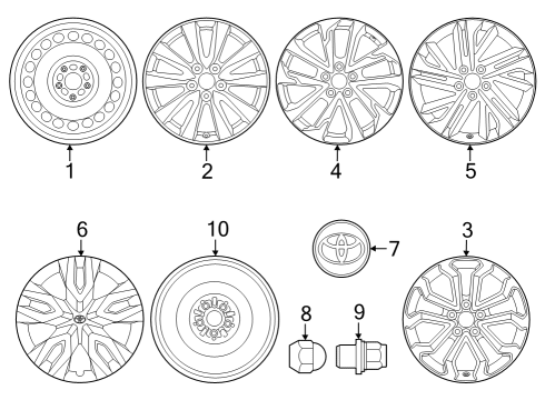 Wheels Wheel, Spare Diagram for 4261B0R010