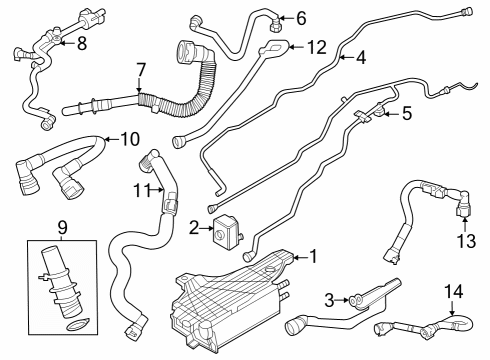 2020 Lincoln Aviator Emission Components Vapor Canister Diagram for L1MZ9D653F