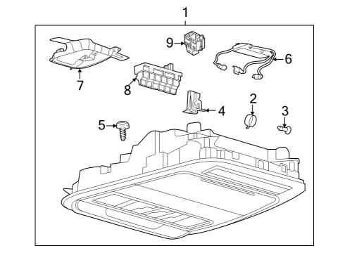 Overhead Console Sensor Diagram for LC5Z15K609A