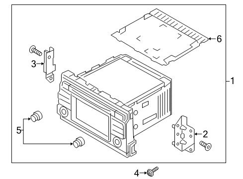 2016 Kia Optima Sound System Bracket-Set Mounting, LH Diagram for 96175D4000