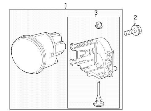 Fog Lamps Bracket Diagram for 8121948051