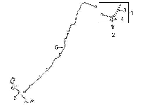2019 Nissan Versa Note Antenna & Radio Feeder-Antenna Diagram for 282429ME0A