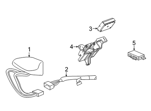 2020 Buick Encore GX Communication System Components Module Bracket Diagram for 60003639