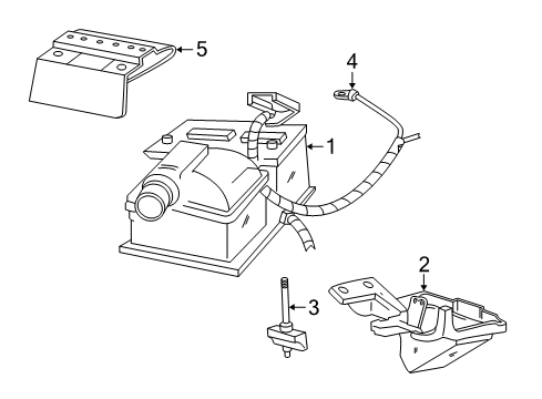 2004 Ford Freestar Battery Cable Assembly Diagram for 4F2Z14300AA