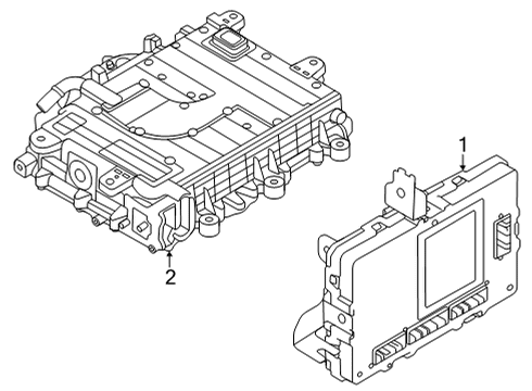 2019 Kia Niro EV Electrical Components Engine Ecm Control Module Diagram for 366010E190