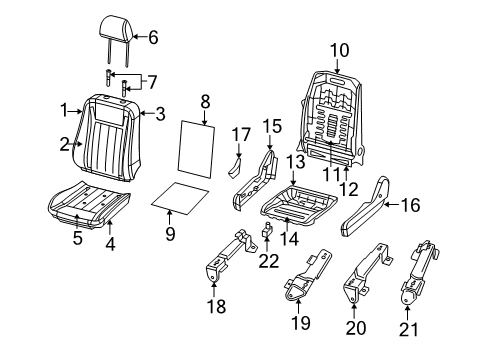 2009 Chrysler Aspen Front Seat Components Bezel-Seat Belt Anchor Diagram for 1FS67BD1AC
