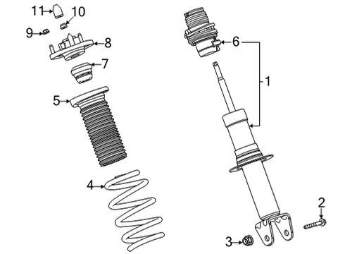 Shocks & Components - Front COVER-FRT SUSP STRUT MT Diagram for 85122942