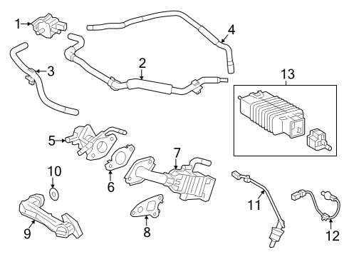 2022 Lexus ES250 Emission Components Hose Assembly, Fuel VAPO Diagram for 23820F0110
