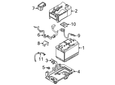 2021 Kia K5 Battery CAP-BATT(+) Diagram for 91975L1010