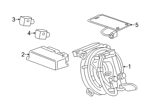 2022 Cadillac XT6 Air Bag Components Driver Air Bag Diagram for 84903367