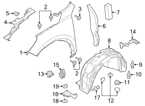 Fender & Components SHIELD ASY Diagram for LJ7Z16G554A