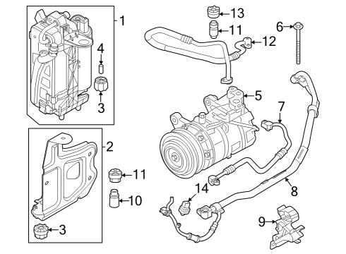 Condenser, Compressor & Lines REFRIGERANT LINE, DUAL LINE Diagram for 64539423282