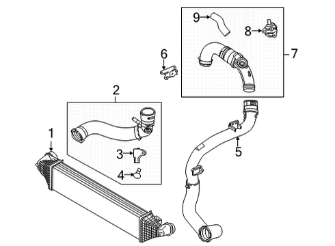 2021 Ford Bronco Sport Intercooler DUCT - AIR Diagram for LX6Z6C646J