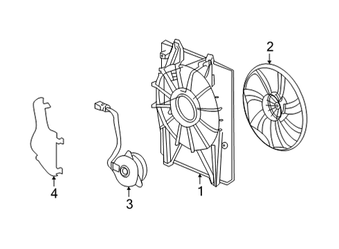 A/C Condenser Fan SHROUD, A/C Diagram for 3861561AA01