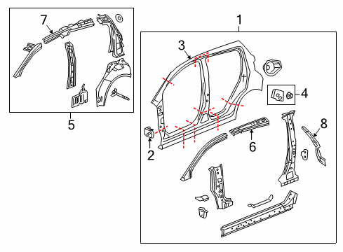 2021 Chevrolet Spark Uniside Uniside Assembly Diagram for 42562919