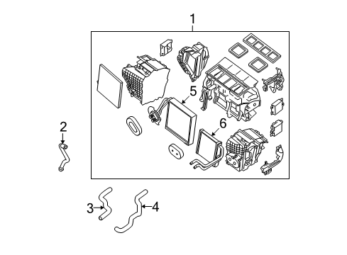 2009 Nissan Altima HVAC Case Hose-Heater, Outlet Diagram for 92410JA00A