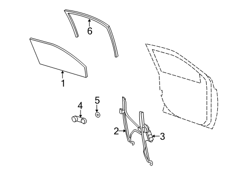 2012 Jeep Patriot Front Door WEATHERSTRIP-Front Door Glass Run Diagram for 5067768AD