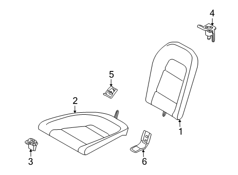 Rear Seat Components Cushion Assy-Rear Seat, LH Diagram for 8835063B4B