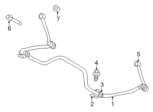 2003 Dodge Durango Rear Suspension Components, Stabilizer Bar Bar-Rear Suspension Diagram for 52106868AA