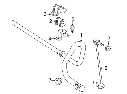 2018 Toyota Highlander Stabilizer Bar & Components - Front Stabilizer Bar Bolt Diagram for 9011908D06