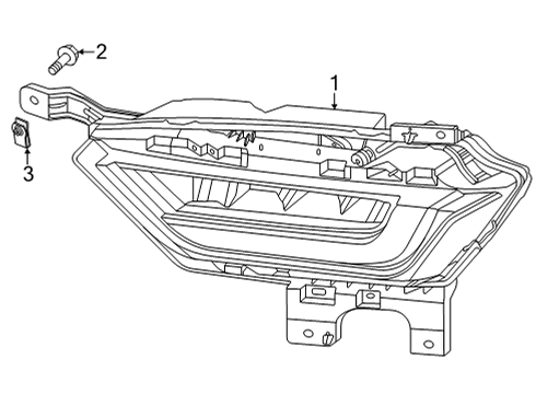 2022 Ford F-150 Fog Lamps LAMP ASY - FOG - FRONT Diagram for ML3Z15201C