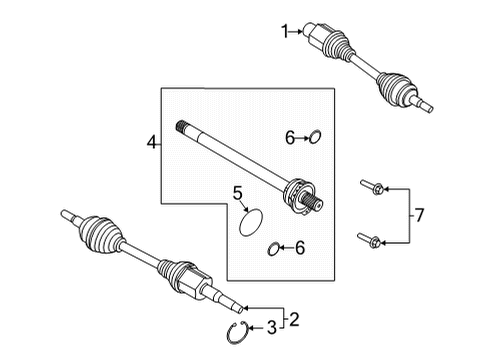 Drive Axles - Front CIRCLIP - INNER Diagram for NZ6Z3B498AA