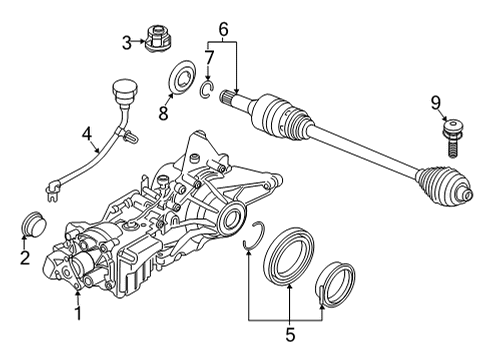 2022 BMW M235i xDrive Gran Coupe Axle & Differential - Rear OUTPUT SHAFT Diagram for 33208679838