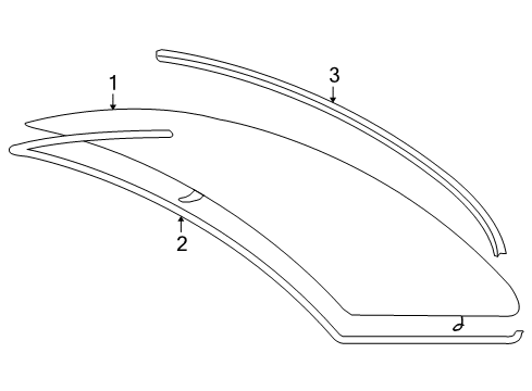 2008 BMW 328xi Back Glass, Reveal Moldings Rear Window Cover, Bottom Diagram for 51317138664