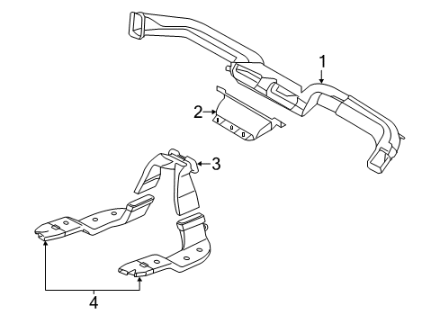 2014 Kia Rio Ducts Cover, Defroster Diagram for 973521W000