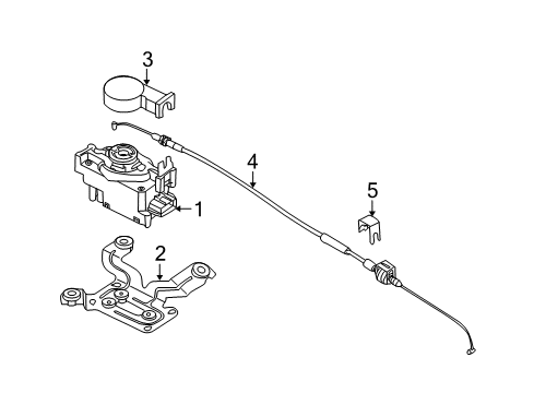 2011 Kia Soul Cruise Control System Bracket Assembly-Cruise Diagram for 964202K000