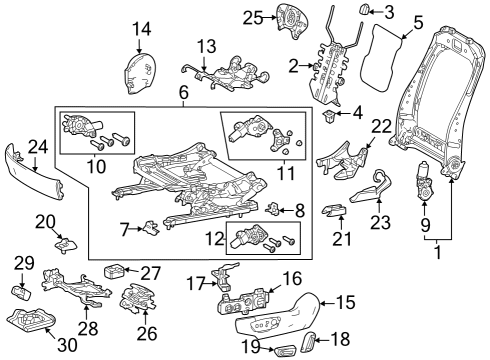 Driver Seat Components Glove Box Lamp Diagram for 8108033290