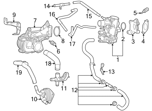 Hoses, Lines & Pipes Air Inlet Bolt Diagram for 90119A0211