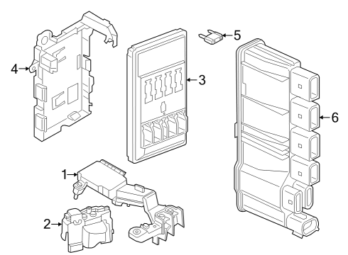 2019 BMW 330i xDrive Fuse & Relay BRACKET BDC Diagram for 61356991153