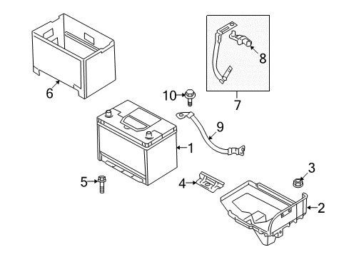 2011 Hyundai Genesis Coupe Battery Wiring Assembly-Battery (-) Diagram for 918602M000