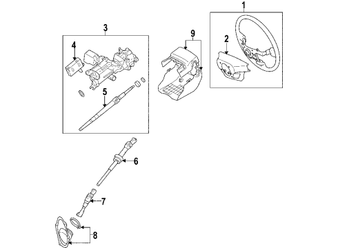 2006 Lexus GS430 Steering Column & Wheel, Steering Gear & Linkage Actuator Assy, Steering Diagram for 4524030141