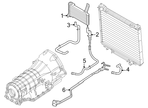 2021 Ford E-350 Super Duty Trans Oil Cooler Tube Assembly Diagram for GC2Z7R081D