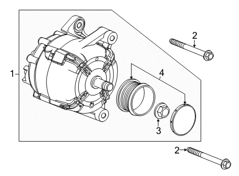 2020 Buick Encore Alternator Alternator Diagram for 13597226