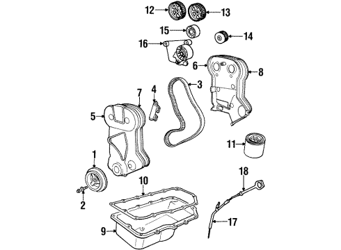 1995 Dodge Avenger Engine Parts, Mounts, Cylinder Head & Valves, Camshaft & Timing, Oil Pan, Oil Pump, Crankshaft & Bearings, Pistons, Rings & Bearings Indicator Diagram for 4667400