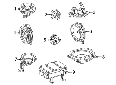 2021 Toyota Mirai Sound System Speaker Diagram for 8615062030