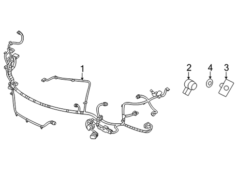 2021 Buick Encore GX Bumper & Components - Front HARNESS ASM-FRT OBJECT ALARM SEN WRG Diagram for 42760921