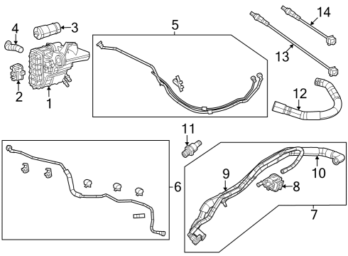 Emission Components CANISTER-Vapor Diagram for 68080835AJ