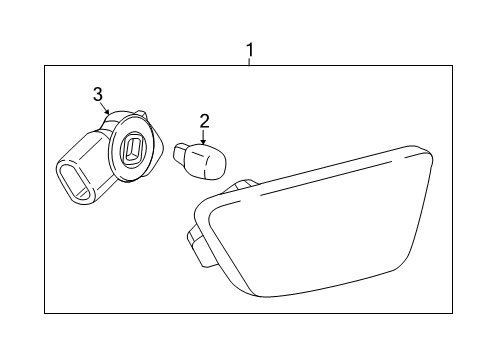 2018 Buick Cascada Signal Lamps Signal Lamp Assembly Diagram for 39060082
